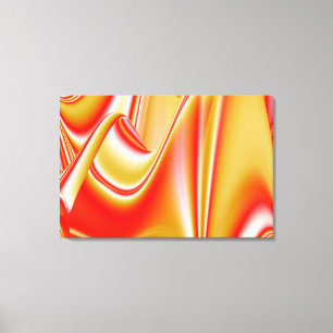 Liefde en Goud Abstract 3D Rainbowart Canvas Afdruk