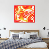 Liefde en Goud Abstract 3D Rainbowart Canvas Afdruk (Insitu (Slaapkamer))