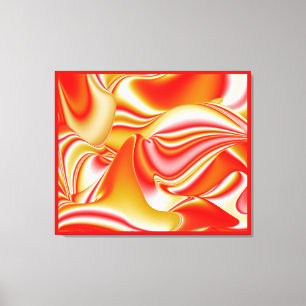 Liefde en Goud Abstract 3D Rainbowart Canvas Afdruk