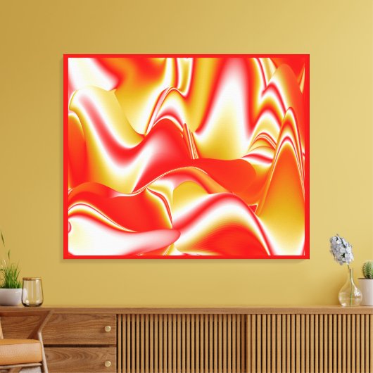 Liefde en Goud Abstract 3D Rainbowart Canvas Afdruk (Insitu (Woonkamer))