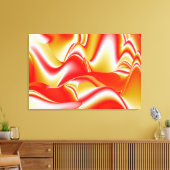 Liefde en Goud Abstract 3D Rainbowart Canvas Afdruk (Insitu (Woonkamer))