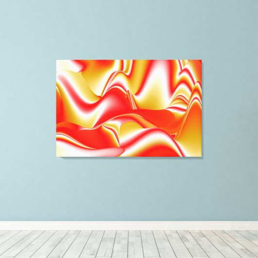 Liefde en Goud Abstract 3D Rainbowart Canvas Afdruk (Insitu (Houten vloer))