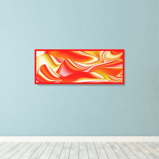 Liefde en Goud Abstract 3D Rainbowart Canvas Afdruk (Insitu (Houten vloer))