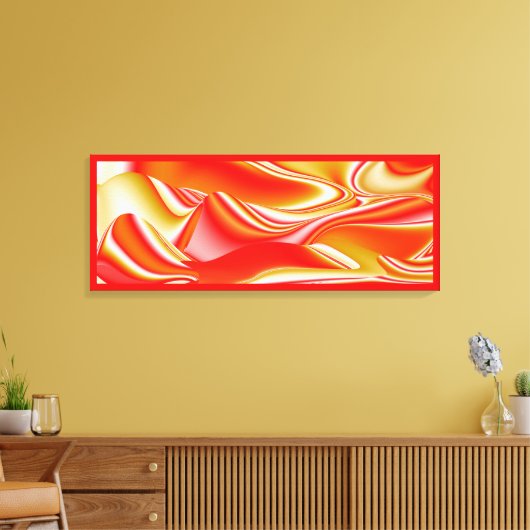 Liefde en Goud Abstract 3D Rainbowart Canvas Afdruk (Insitu (Woonkamer))