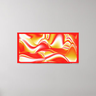 Liefde en Goud Abstract 3D Rainbowart Canvas Afdruk