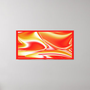 Liefde en Goud Abstract 3D Rainbowart Canvas Afdruk