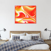 Liefde en Goud Abstract 3D Rainbowart Canvas Afdruk (Insitu (Slaapkamer))