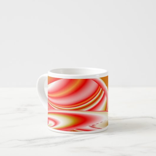 Liefde en Goud Abstract 3D Rainbowart Espresso Kop (Voorkant links)