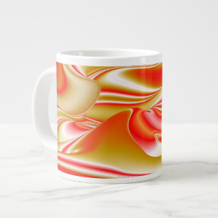 Liefde en Goud Abstract 3D Rainbowart Extra Grote Beker