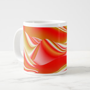 Liefde en Goud Abstract 3D Rainbowart Extra Grote Beker