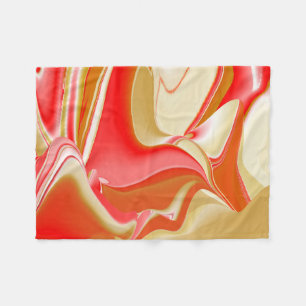 Liefde en Goud Abstract 3D Rainbowart Fleece Deken