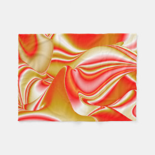 Liefde en Goud Abstract 3D Rainbowart Fleece Deken