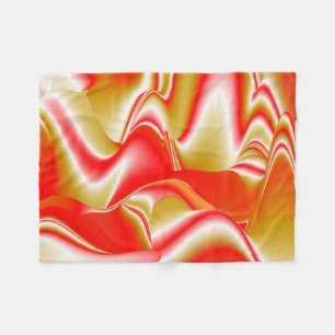 Liefde en Goud Abstract 3D Rainbowart Fleece Deken