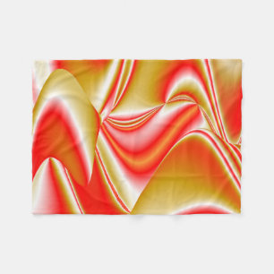 Liefde en Goud Abstract 3D Rainbowart Fleece Deken