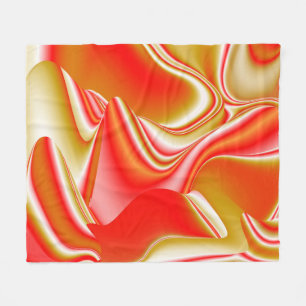 Liefde en Goud Abstract 3D Rainbowart Fleece Deken