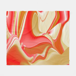 Liefde en Goud Abstract 3D Rainbowart Fleece Deken
