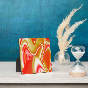 Liefde en Goud Abstract 3D Rainbowart Fotoplaat