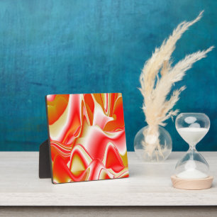 Liefde en Goud Abstract 3D Rainbowart Fotoplaat