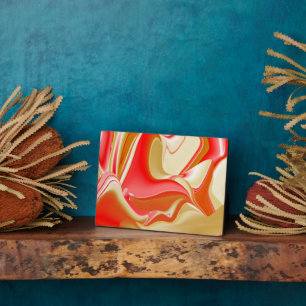 Liefde en Goud Abstract 3D Rainbowart Fotoplaat