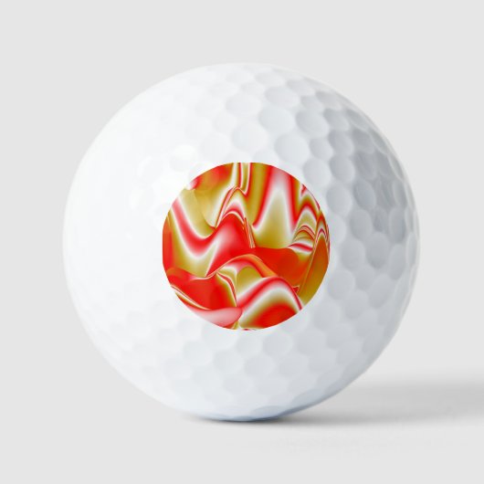 Liefde en Goud Abstract 3D Rainbowart Golfballen (Voorkant)