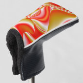 Liefde en Goud Abstract 3D Rainbowart Golfheadcover (3/4 voorkant)