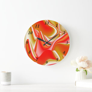 Liefde en Goud Abstract 3D Rainbowart Grote Klok