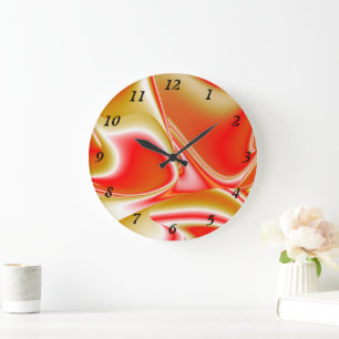 Liefde en Goud Abstract 3D Rainbowart Grote Klok