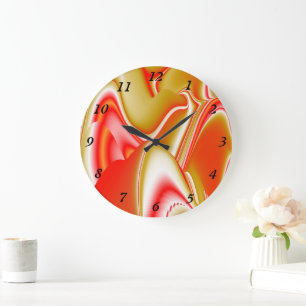 Liefde en Goud Abstract 3D Rainbowart Grote Klok