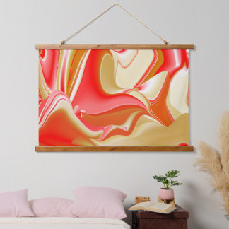 Liefde en Goud Abstract 3D Rainbowart Hangend Wandkleed