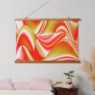 Liefde en Goud Abstract 3D Rainbowart Hangend Wandkleed