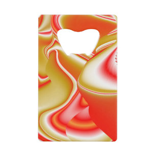 Liefde en Goud Abstract 3D Rainbowart Kredietkaart Flessenopener