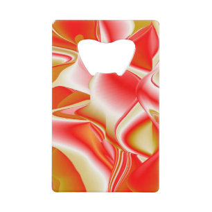 Liefde en Goud Abstract 3D Rainbowart Kredietkaart Flessenopener