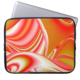 Liefde en Goud Abstract 3D Rainbowart Laptop Sleeve