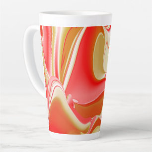 Liefde en Goud Abstract 3D Rainbowart Latte Mok