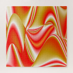 Liefde en Goud Abstract 3D Rainbowart Legpuzzel