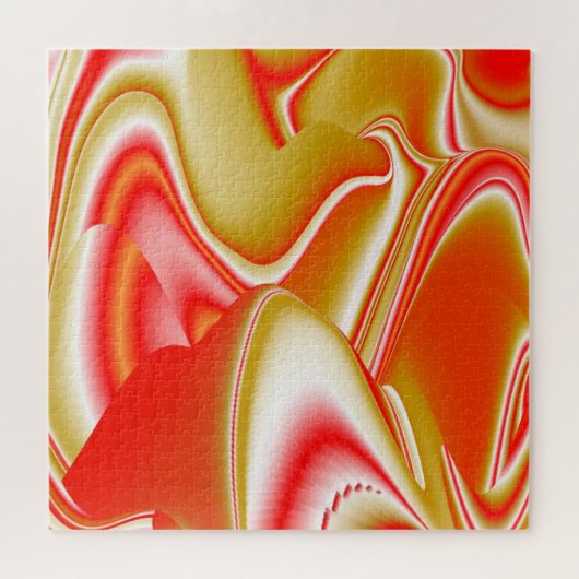 Liefde en Goud Abstract 3D Rainbowart Legpuzzel (Horizontaal)