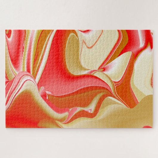 Liefde en Goud Abstract 3D Rainbowart Legpuzzel (Horizontaal)