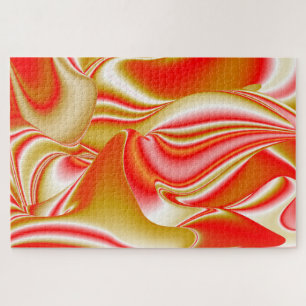 Liefde en Goud Abstract 3D Rainbowart Legpuzzel