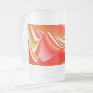 Liefde en Goud Abstract 3D Rainbowart Matglas Bierpul