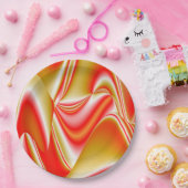 Liefde en Goud Abstract 3D Rainbowart Papieren Bordje (Feest)