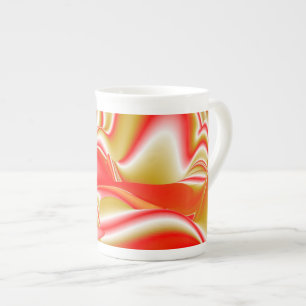 Liefde en Goud Abstract 3D Rainbowart Porselein Kop
