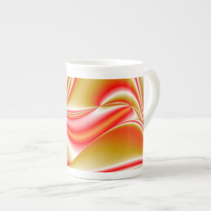 Liefde en Goud Abstract 3D Rainbowart Porselein Kop