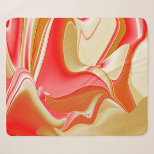 Liefde en Goud Abstract 3D Rainbowart Sherpa Deken