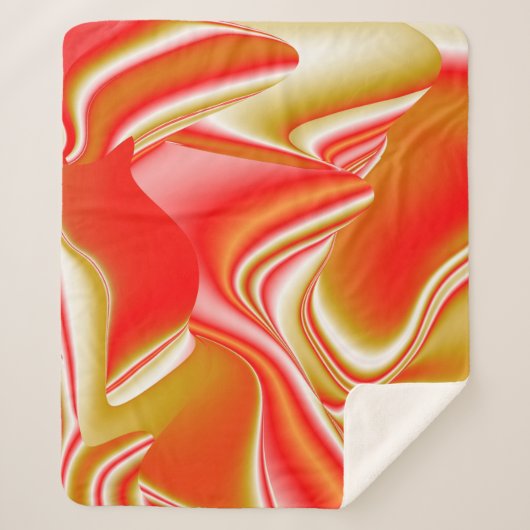 Liefde en Goud Abstract 3D Rainbowart Sherpa Deken (Voorkant)