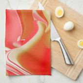 Liefde en Goud Abstract 3D Rainbowart Theedoek (Quarter Fold)