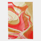 Liefde en Goud Abstract 3D Rainbowart Theedoek (Verticaal)