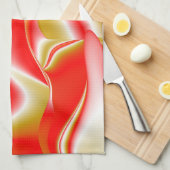 Liefde en Goud Abstract 3D Rainbowart Theedoek (Quarter Fold)