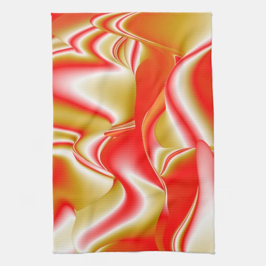 Liefde en Goud Abstract 3D Rainbowart Theedoek (Verticaal)
