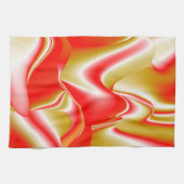 Liefde en Goud Abstract 3D Rainbowart Theedoek (Horizontaal)