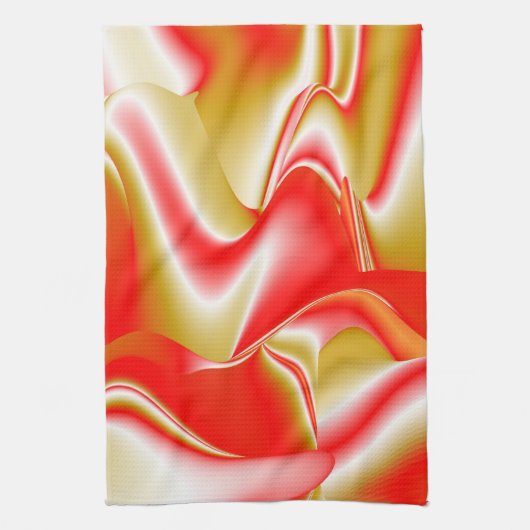 Liefde en Goud Abstract 3D Rainbowart Theedoek (Verticaal)